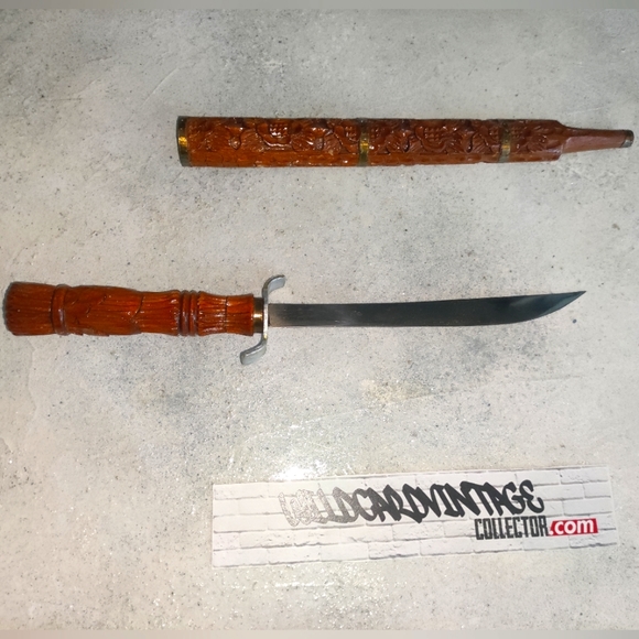 Hand Carved Indonesia Kelewang - Sword - Picture 2 of 6